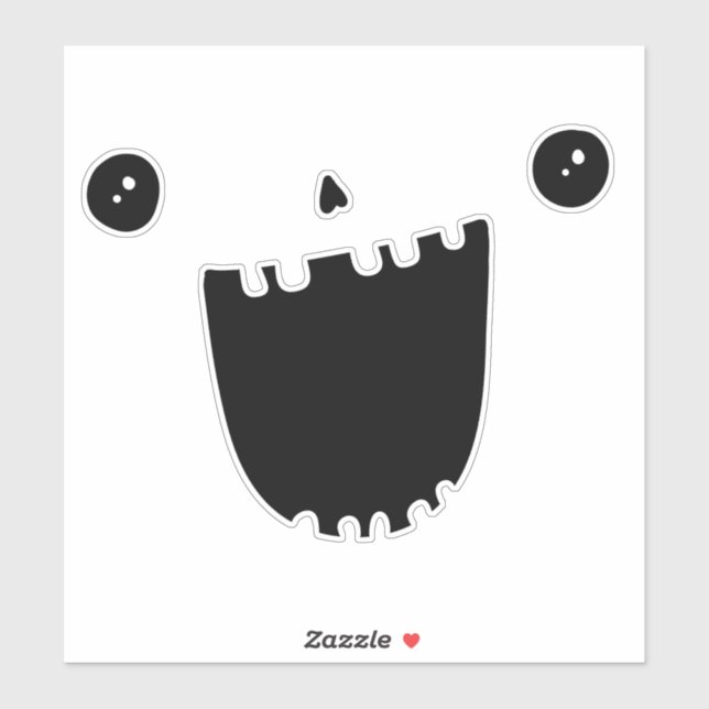 Pumpkin Face Carving Halloween Funny Smile (Sheet)