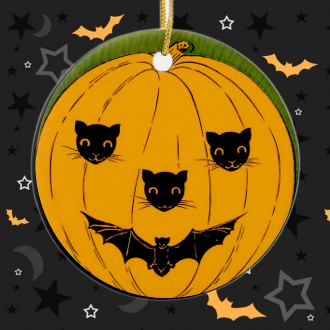 Pumpkin face ceramic tree decoration (Creator Uploaded)