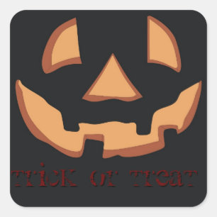 Pumpkin face for Halloween Square Sticker
