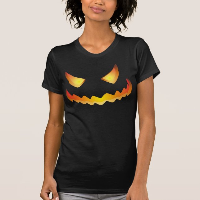 Pumpkin face for Halloween... T-Shirt (Front)