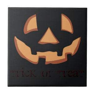 Pumpkin face for Halloween Tile