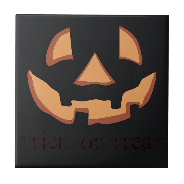 Pumpkin face for Halloween Tile (Front)