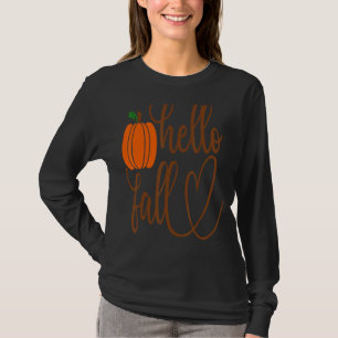 Pumpkin Face Halloween Hello Fall boys girls women T-Shirt