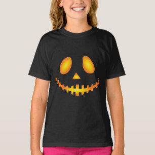 Pumpkin Face Halloween Jack O Lantern Spooky T-Shirt