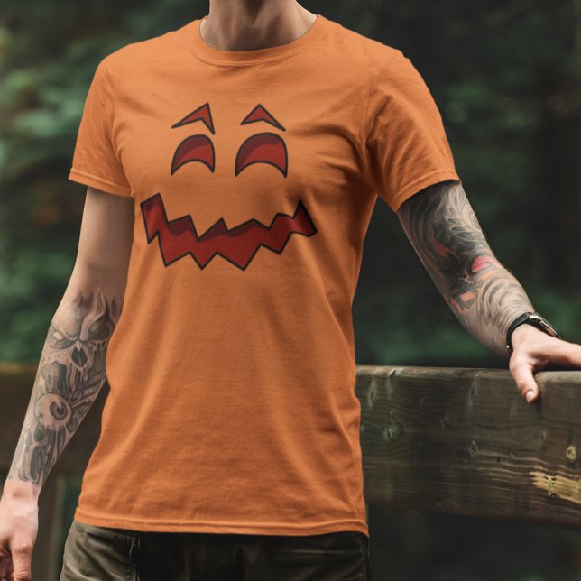 Pumpkin Face Halloween Orange T-Shirt (Creator Uploaded)