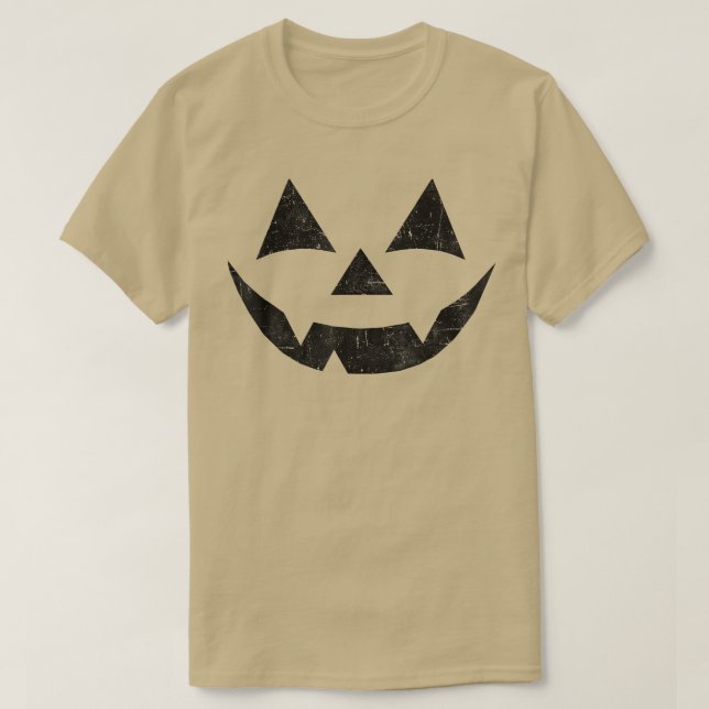 Pumpkin Face Halloween  T-Shirt (Design Front)