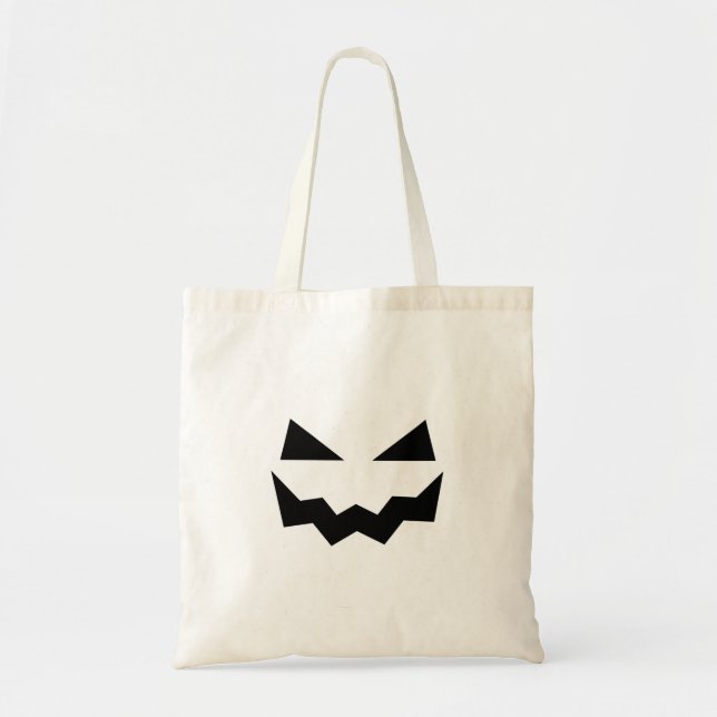 Pumpkin  Face Halloween Tote Bag (Front)