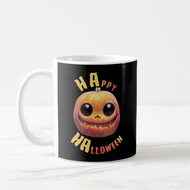 Pumpkin Face | Happy Halloween Coffee Mug (Left)