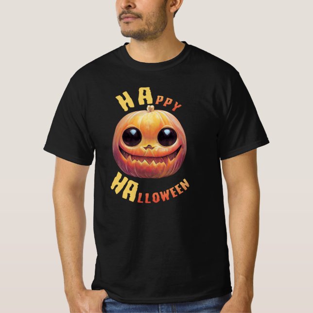 Pumpkin Face | Happy Halloween T-Shirt (Front)