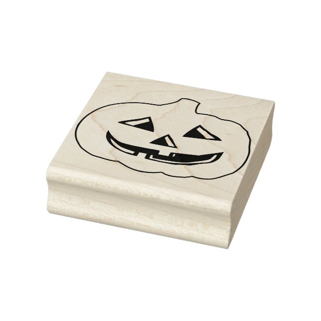 Pumpkin face illustration art stamp (Stamp)