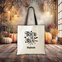 Pumpkin Face Jack O Lantern With Name Tote Bag