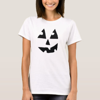 Pumpkin Face Ladies Babydoll (Fitted) T-Shirt