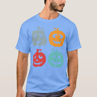 Pumpkin Face Lazy Halloween Costume Cute Jack O La T-Shirt