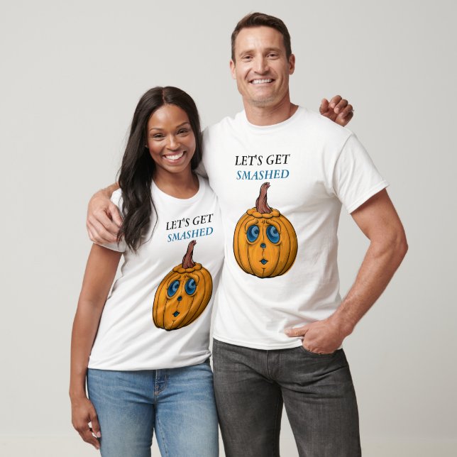 Pumpkin face, Let's get smashed blue eyes T-Shirt (Unisex)
