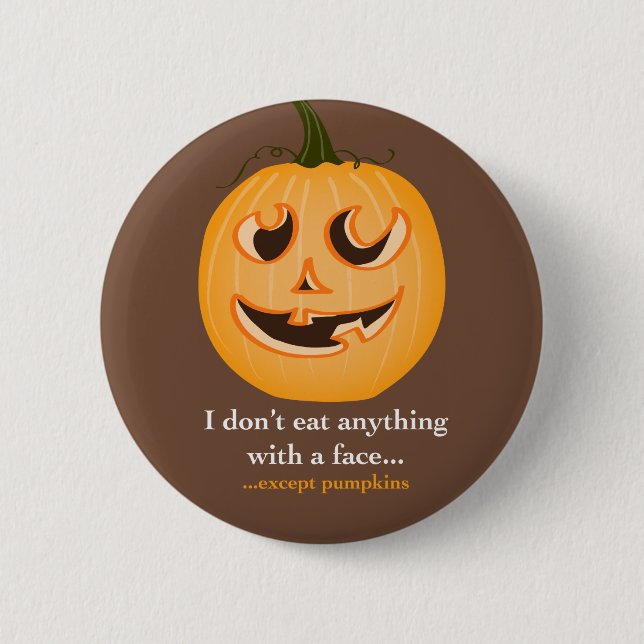 Pumpkin Face - Pin (Front)