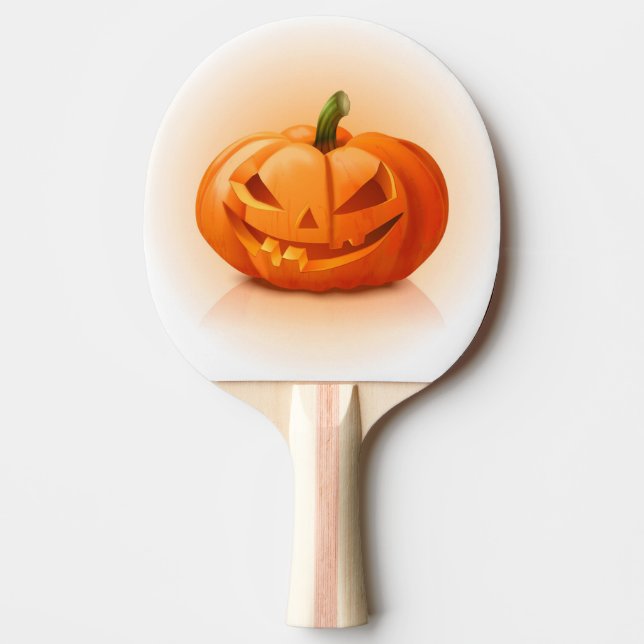 Pumpkin Face Ping Pong Paddle (Front)