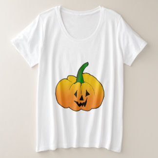 Pumpkin Face Plus Size T-Shirt