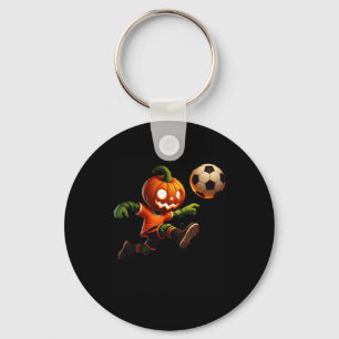 Pumpkin Face Soccer Halloween Costume Men Boys Kid Key Ring
