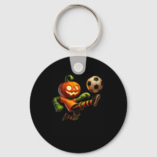Pumpkin Face Soccer Halloween Costume Men Boys Kid Key Ring