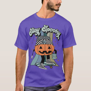 Pumpkin Face Stay Spooky Scary Halloween T-Shirt