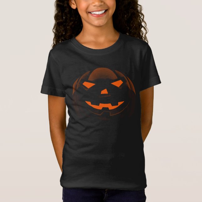 Pumpkin Face Trick or Treat Funny Halloween  T-Shirt (Front)