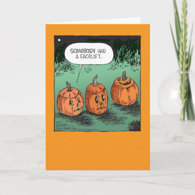 Pumpkin Facelift Halloween Card (Front)