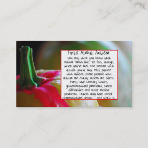 Pumpkin Facts About Autism Business Card
