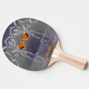 Pumpkin Fairies Have Fun On Halloween Ping Pong Paddle