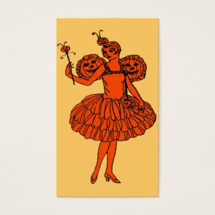 Pumpkin Fairy Halloween Bookmark or Small Card
