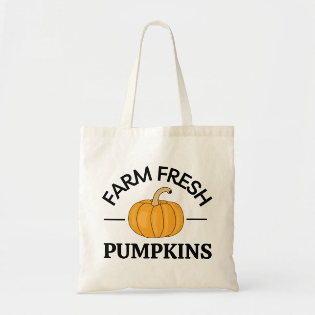 Pumpkin Fall Autumn Tote Bag (Front)