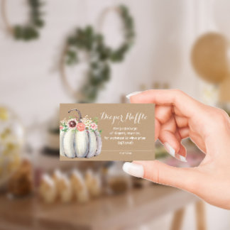 Pumpkin Fall Baby Shower Diaper Raffle Card