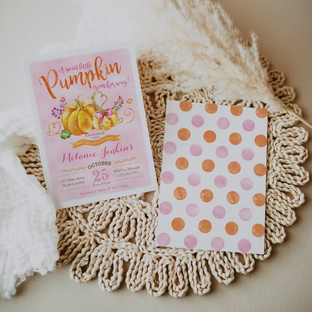 Pumpkin Fall Baby Shower Invitation (Creator Uploaded)