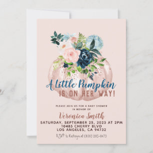 Pumpkin Fall Baby Shower Invitation
