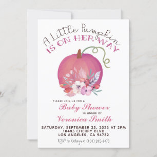 Pumpkin Fall Baby Shower Invitation