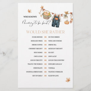 Pumpkin Fall Baby Shower Mummy Game