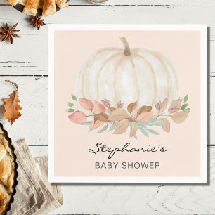 Pumpkin Fall Baby Shower Napkin