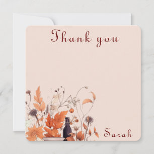 pumpkin fall Baby shower Thank You Card