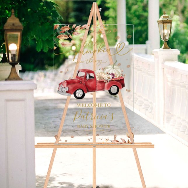 Pumpkin Fall Baby Shower Welcome Sign (Creator Uploaded)