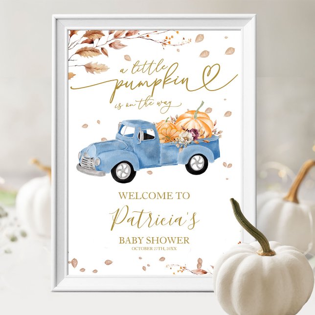 Pumpkin Fall Baby Shower Welcome Sign (Creator Uploaded)