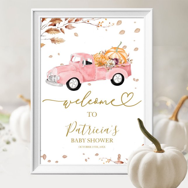 Pumpkin Fall Baby Shower Welcome Sign (Creator Uploaded)