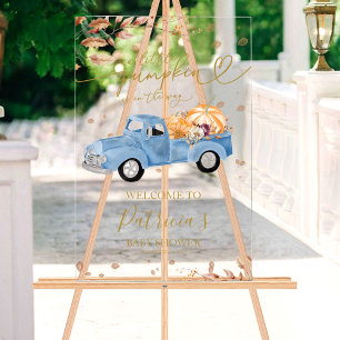 Pumpkin Fall Baby Shower Welcome Sign