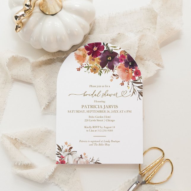 Pumpkin Fall Bridal Shower Invitation (Creator Uploaded)