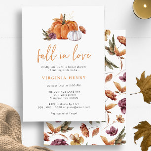Pumpkin Fall Bridal Shower Invitation