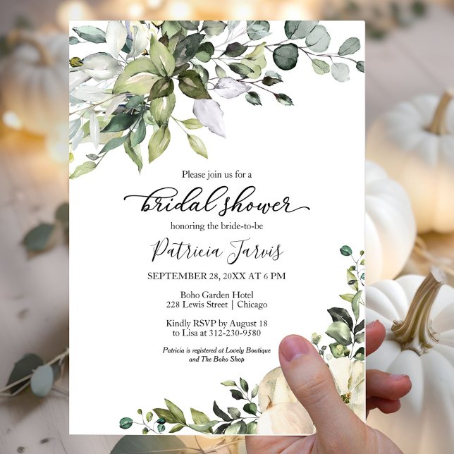 Pumpkin Fall Budget Bridal Shower Invitation (Creator Uploaded)