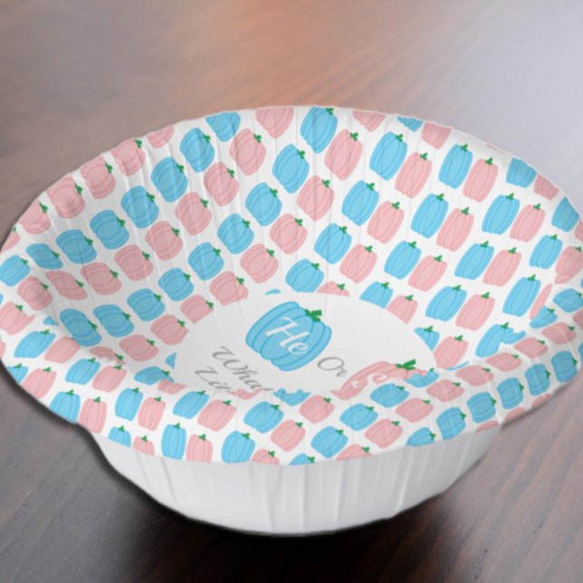 Pumpkin Fall Gender Reveal Paper Plate (Creator Uploaded)