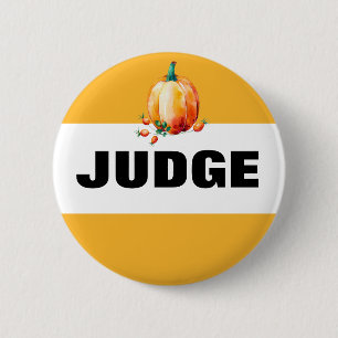Pumpkin Fall Harvest Fair Judge 6 Cm Round Badge