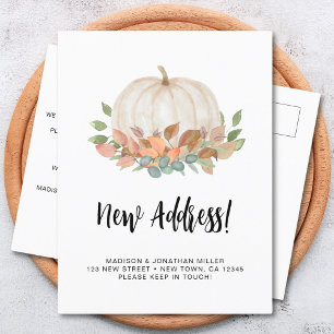 Pumpkin Fall Moving  Announcement Postcard