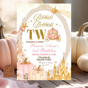 Pumpkin Fall Princess 2nd Birthday Invitation