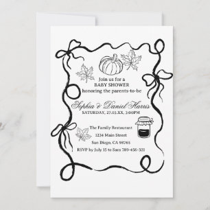  Pumpkin Fall Rustic Chic Baby Shower Invitati Invitation