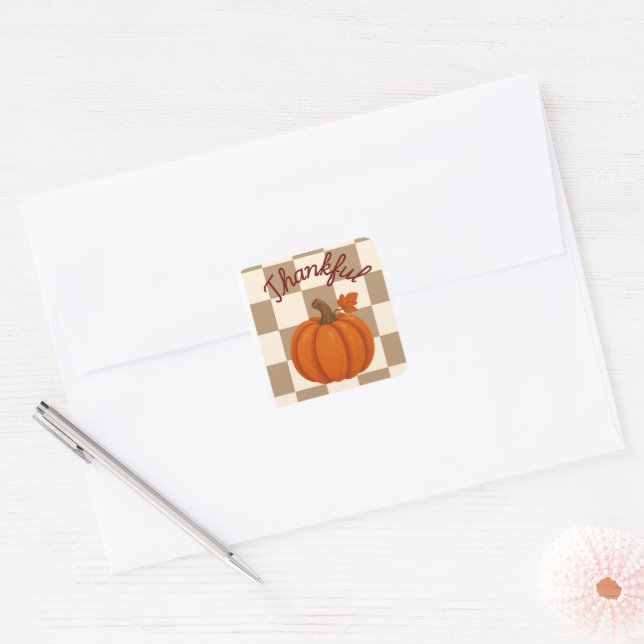 Pumpkin Fall Thankful Sticker  (Envelope)